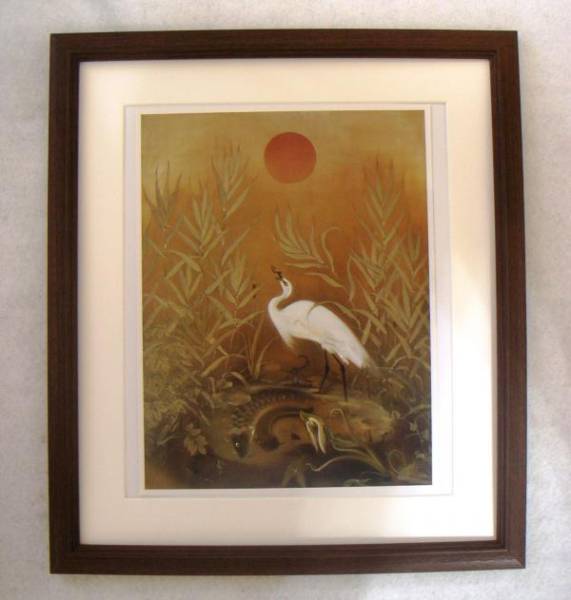 ●Reproducción en offset de Ryūshi Kawabata Rain Mandala, enmarcado, compra inmediata ●, Cuadro, pintura japonesa, Flores y pájaros, Fauna silvestre