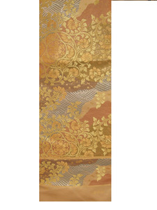 伝統の川島織物から 道長風なとりあい錦袋帯　未仕立て品
