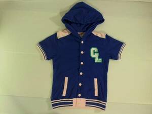 * Cocolulu [CO&LU] sweat short sleeves parka jacket blue M