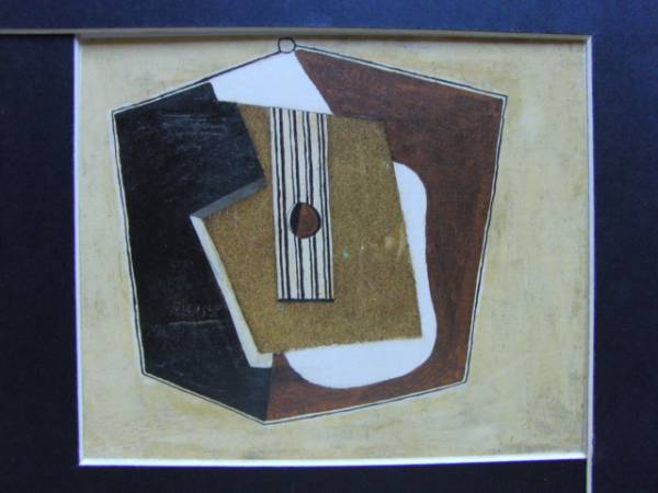 Guitare: A collection of rare overseas prints, Signed on the plate, New frame included, Painting, Oil painting, Nature, Landscape painting