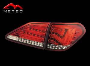 METEO レクサス 10系 RX270 RX350 RX450h LEDファイバー テールランプ レッド 赤 メッキ メテオ