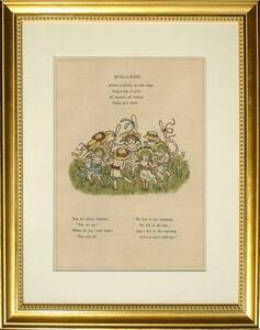 【特価】　≪　　ケイト グリーナウェイ　　≫　　オリジナル木版画　　　 MARIGOLD　GARDEN　ⅩⅩⅣ　　1880年　　KATE GREENAWAY