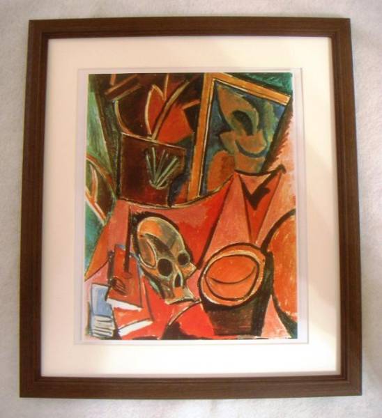 Picasso-Komposition auf dem Kopf des Toten Offset-Reproduktion, gerahmt, Kaufe jetzt, Kunstwerk, Malerei, Andere