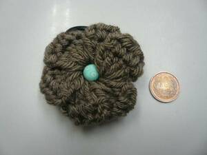 NY/ new / immediately *NY small articles author / hand made * knitting wool /. flower hair elastic /G