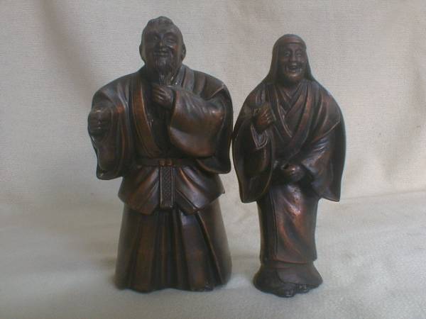 美品！扇の像 骨董品 置物 アンティーク 銅 扇 翁 銅物 扇の像 骨董品 置物 アンティーク 銅 扇 翁 銅物