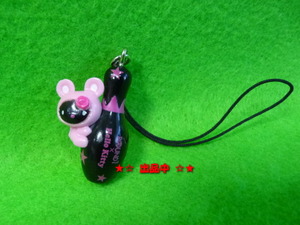新品★ブラック・キティ ストラップ フィギュア 人形 ボーリング