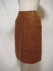 604 new goods!REOR MATCH! standard wool . box pleated skirt W58 small size prompt decision 