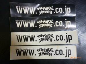 非売品！？FUTURE SHOCK ステッカー白黒各2枚 ジャンク品[A-374]