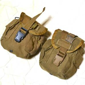 格安 実物 米軍放出品 USMC コヨーテ 1QT ポーチ 2つセット bdu