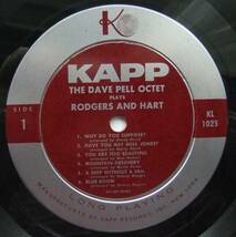 ◆ DAVE PELL Octet Plays Rodgers & Hart ◆ Kapp KL-1025 (dg) ◆ W_画像3