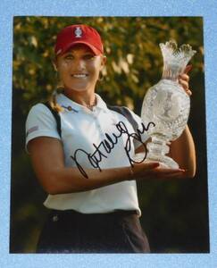 LPGA●美人ゴルファー ナタリー・ガルビス 直筆サインフォトB