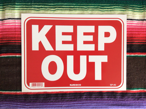 keep out メッセージプレート 立入禁止アメリカ雑貨 お店ストア