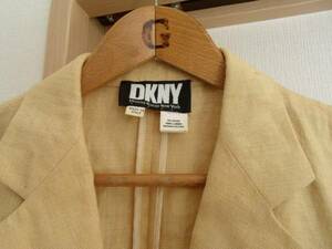 MADE IN ITALY DKNY LINEN JACKET CAMEL イタリア製 麻　リネン