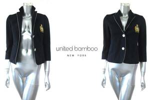  two point successful bid free shipping! U31 united bamboo United Bamboo navy blue navy jacket 2 lady's outer garment 