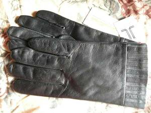 LANCETTI Britain pita-do company lunch .ti black 24 sheepskin leather gloves 