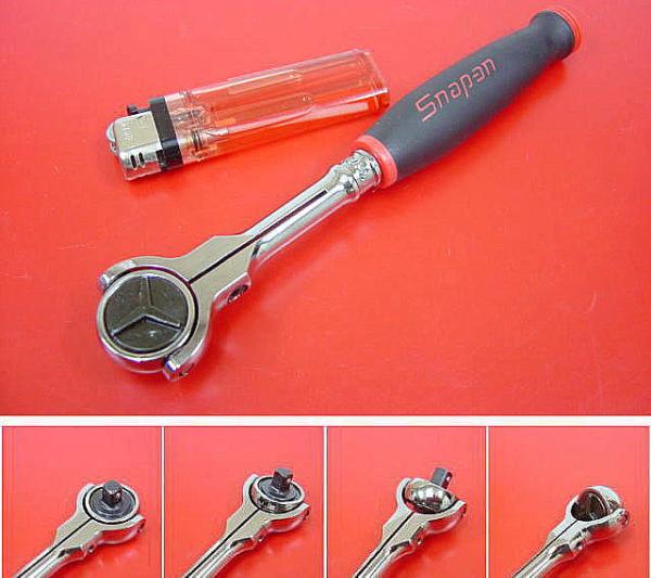 即落◎スナップオン*1/4”丸型ヘッドラチェット/MADE IN USA(H73