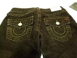 【TRUE RELIGION/トゥルーレリジョン】コーデュロイ ブーツカット パンツ JOEY 503 1150309 BROWN Size:25 Made in USA 新品ストック