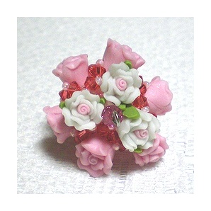 ◇櫻◇スワロで飾った♪かわいい花束ストラップ♪003