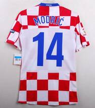 EURO08クロアチア(H)＃14モドリッチ 選手用半袖 正規 ユーロ08 M_画像2
