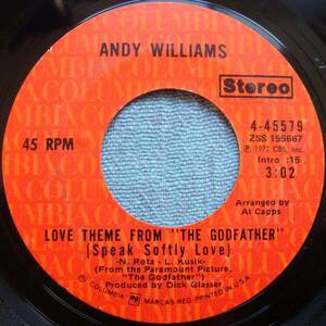 ★45 ANDY WILLIAMS GODFATHER NINO ROTA ゴッドファーザー