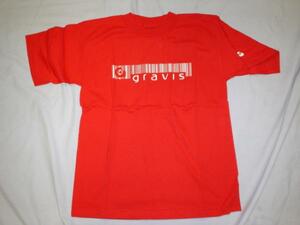 |o_o|gravisグラビスバーコードＴシャツXL新品red