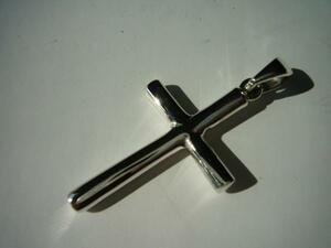 17/ silver 925 made / simple Cross. necklace top / 10 character .