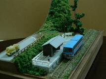 ゆめレール　日本の鉄道風景ジオラマミニ　一本松のある山里の無人駅_画像2