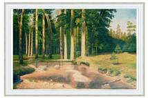 油絵　風景画　『森のやすらぎ』　M30号(60x90cm)_画像1