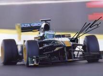 F1 Lotus Heikki Kovalainen ヘイキ・ヨハンネス・コバライネン ロータス T127 サイン フォト_画像2