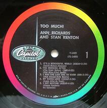 ◆ ANN RICHARDS - STAN KENTON / Two Much! ◆ Capitol T-1495 (color) ◆_画像3