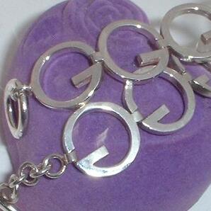 ★最後1本★G型シースルースティック掛けフック純銀シルバー925ブレスレット19cm