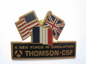 トムソン CSF ピンバッジ タレス フランス企業　イギリス　 国旗