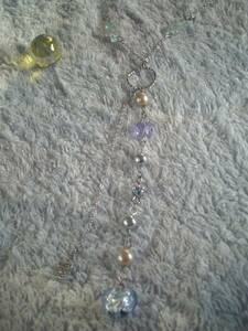 Art hand Auction ★Venetian Glass & Aqua Heart Y-shaped Necklace Brand New★, Handmade, Accessories (for women), necklace, pendant, choker