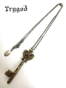  unused Try godoTRYGOD key necklace pendant top 