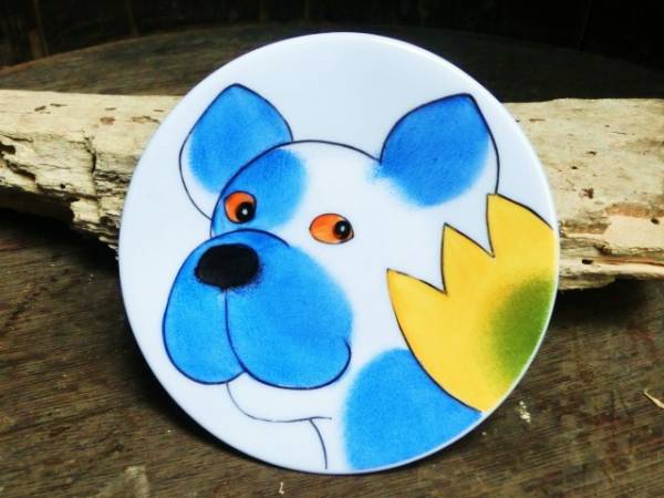 ☆New☆Handmade small plate made in Estonia for dog interior [conditional free shipping], Western tableware, plate, dish, others