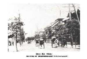 即落,明治復刻絵ハガキ,神奈川,横浜,本町通り1枚,100年前の風景