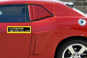  Dodge Challenger window scoop vent duct aero rear window scope muscle window louver visor custom 