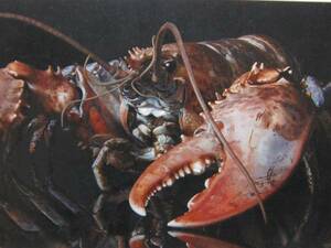 Art hand Auction Nobuyuki Shimamura Fantastic Lobster, From a rare art book, Brand new with frame, painting, oil painting, Nature, Landscape painting