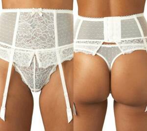 2 point set [Aubade over du]Ecrin Sensuel garter & tongue ga