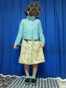  new goods *POU DOU DOU* wheat .. manner material! pastel . flower. total pattern skirt 