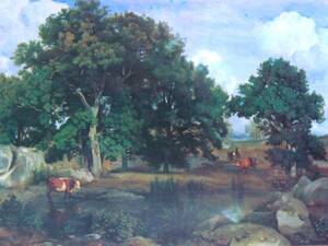 Art hand Auction Corot, Wald von Fontainebleau, Aus einer seltenen Kunstsammlung, Neuer Rahmen und Rahmung inklusive, Malerei, Ölgemälde, Natur, Landschaftsmalerei