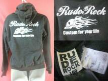 ＵＳＥＤ キッズ RUDE ROCK パーカー サイズ160 黒色_画像3