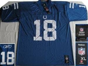 ★新品 ハワイ直輸入 Reebok リーボック NFL INDIANAPOLIS COLTS インディアナポリス・コルツ ペイトン・マニング レプリカジャージ XL★