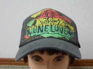 新品☆ メッシュキャップ 【 レゲエ /ONE LOVE】ダンス ラスタ 帽子 CAP