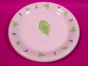  mistake do forest. ceramics large plate plate 1 sheets Mitsuba chi leaf .. secondhand goods 