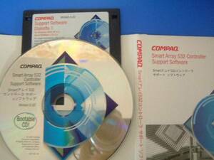 送料最安 140円 CDQ10：コンパック Smartアレイ・コントローラ　COMPAQ　Smart Array 532 Controller Support software CDとFD＋マニュアル