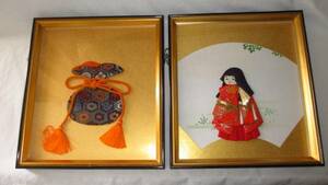 Art hand Auction Set of 2 framed pressed and pasted pictures, artwork, painting, others