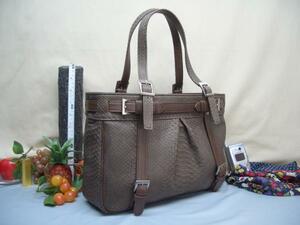 * all python tote bag designer type 23( domestic production )BRN