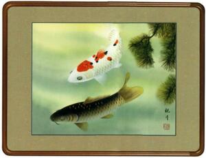 Art Auction 新品 優鯉 開運 日本画 掛軸 絵画 節句 掛け軸 贈答 魚, 絵画, 日本画, 花鳥, 鳥獣