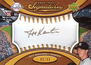 07 SWEET SPOT 'JEFF KARSTENS' YANKEES AUTO 88/99